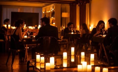 El salón con velas